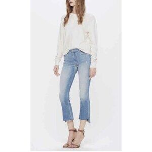 MOTHER The Insider Crop Step Fray Jeans Shake Well Size 30 High rise Bootcut